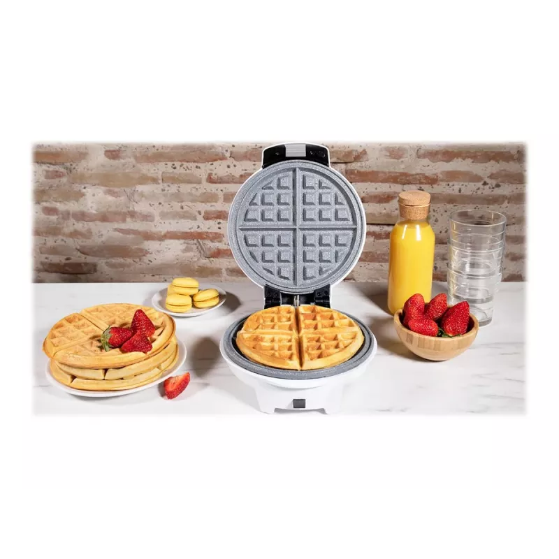 Cecotec Fun Gofrestone 3in1 Waffle Maker | 700 W | 3 Interchangeable Plates for Waffles, Muffins, Donuts | Non-Stick Gofrestone Coating | White