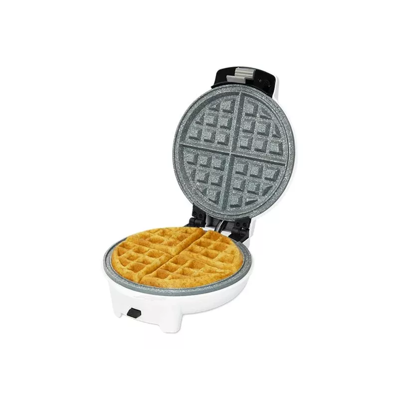 Cecotec Fun Gofrestone 3in1 Waffle Maker | 700 W | 3 Interchangeable Plates for Waffles, Muffins, Donuts | Non-Stick Gofrestone Coating | White