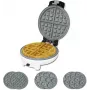 Cecotec Fun Gofrestone 3in1 Waffle Maker | 700 W | 3 Interchangeable Plates for Waffles, Muffins, Donuts | Non-Stick Gofrestone Coating | White