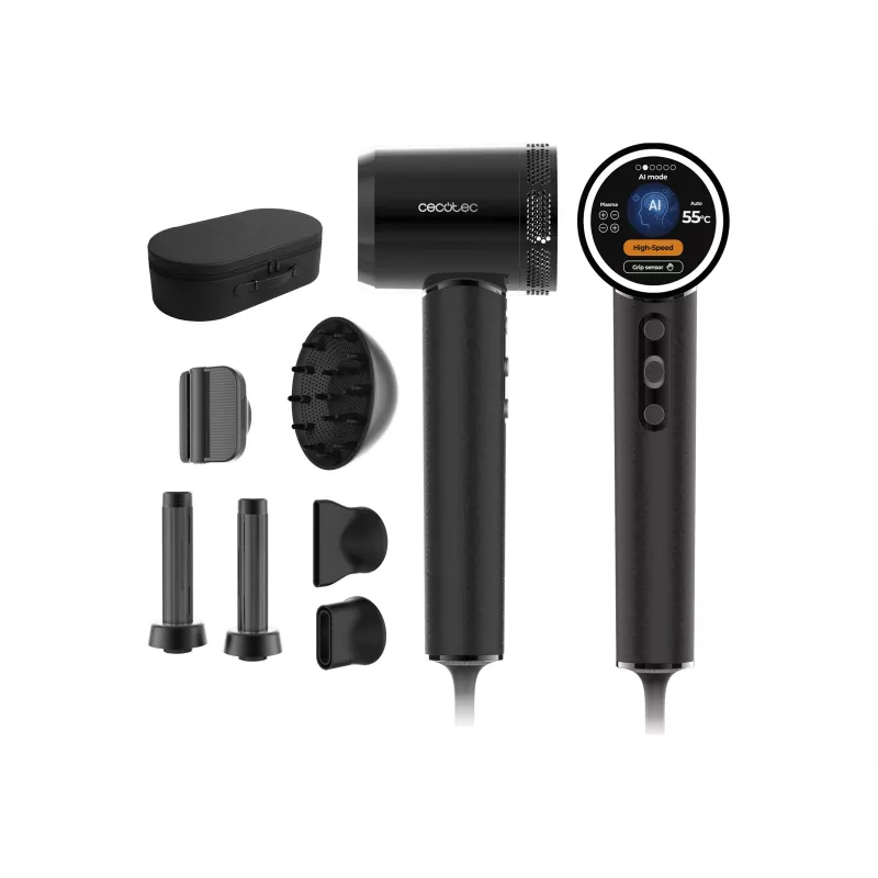 Cecotec Hair Dryer DryGlam Waves i-Sensor Pro 1600 W Black Diffuser Nozzle