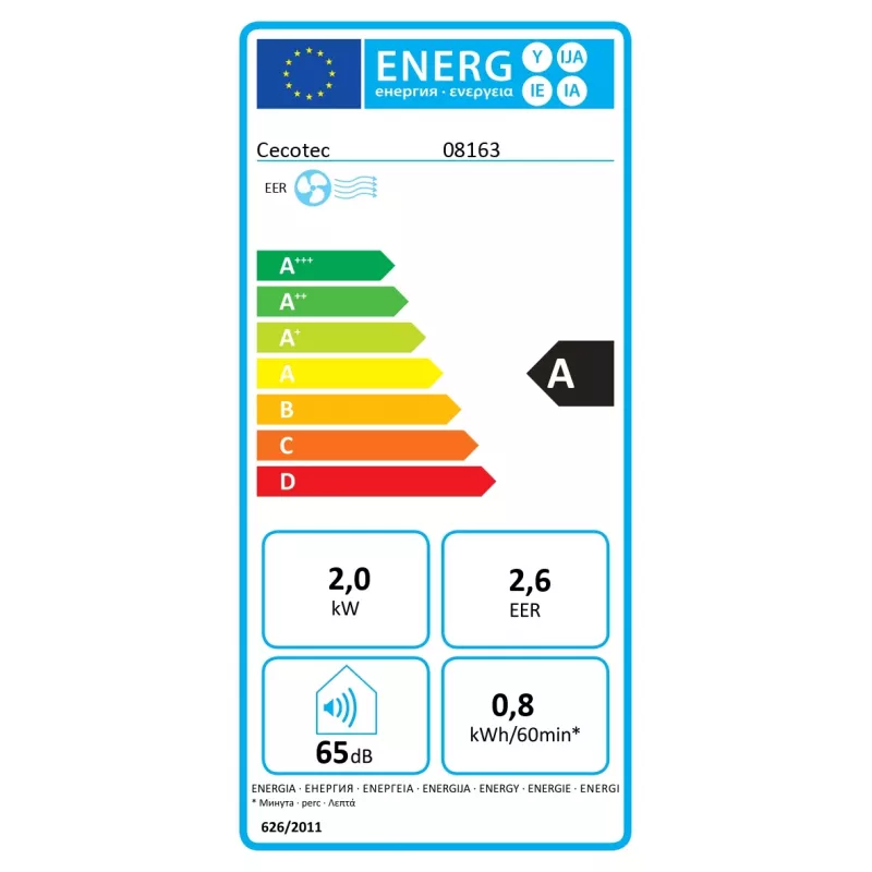 Cecotec Mobilus oro kondicionierius ForceClima 7550 Style Connected, 7000 BTU/h, baltas, Wi-Fi, nuotolinio valdymo pultas