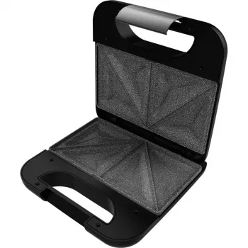 CECOTEC Rock'nToast Classic+ Sumuštinių keptuvė (nerūdijantis plienas/juoda, 800 W, 2 asmenims)