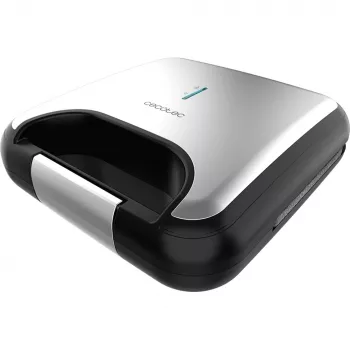 CECOTEC Rock'nToast Classic+ Sumuštinių keptuvė (nerūdijantis plienas/juoda, 800 W, 2 asmenims)