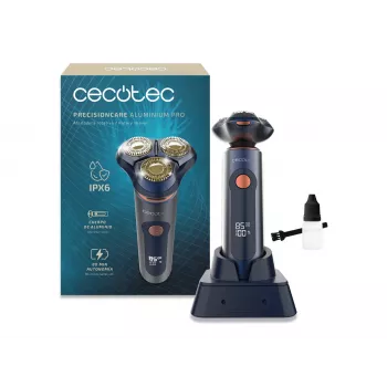 Cecotec Skustuvas PrecisionCare Aluminium Pro, Veikimo laikas 80 min, Šlapias ir sausas, Mėlynas