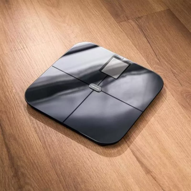 Cecotec Surface Precision HealthySmart svarstyklės vonios kambariui su KMI ir kūno sudėties analize, 180 kg talpa, Bluetooth, juodos spalvos