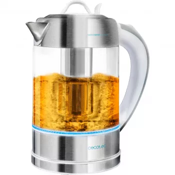CECOTEC ThermoSense 370 Clear elektrinis virdulys (nerūdijantis plienas/permatomas, 2200 W, 1.7 L)