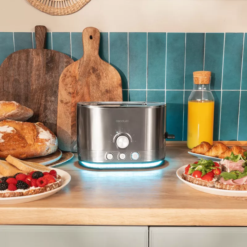 CECOTEC Skrudintuvas Shine&Toast Double (Nerūdijantis plienas, 850 W, 2 riekės)