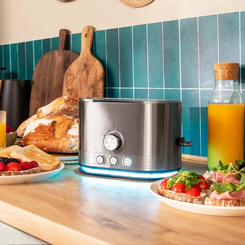 CECOTEC Skrudintuvas Shine&Toast Double (Nerūdijantis plienas, 850 W, 2 riekės)