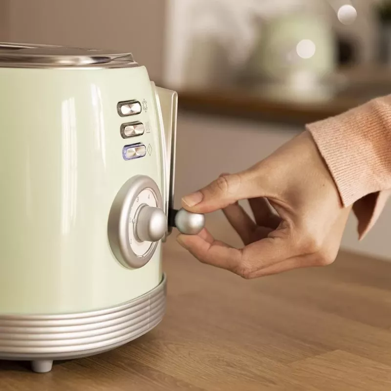 Cecotec Skrudintuvas Toast&Taste 800 Vintage 850 W 2 angos Nerūdijantis plienas Šviesiai žalia