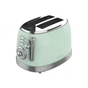 Cecotec Skrudintuvas Toast&Taste 800 Vintage 850 W 2 angos Nerūdijantis plienas Šviesiai žalia