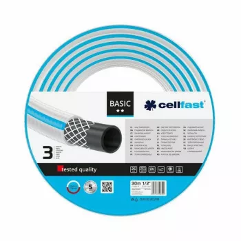 CELLFAST 10-421 PLUS 30 m 1/2 colio 3 sluoksnių PVC sodo žarna po žeme mėlyna/balta