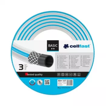 CELLFAST 10-421 PLUS 30 m 1/2 colio 3 sluoksnių PVC sodo žarna po žeme mėlyna/balta
