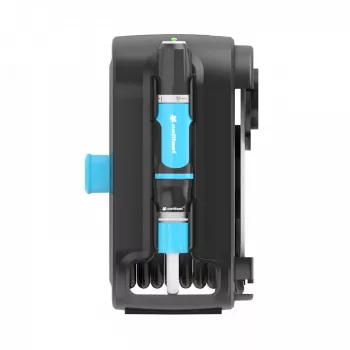 CELLFAST C55-400 Black Drum Box žarnos ritė, 60m talpa, rankinė svirtis, atspari UV ir šalčiui