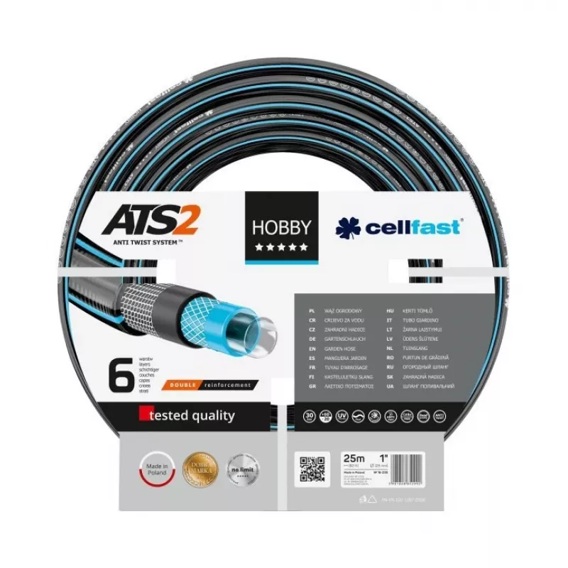CELLFAST Garden Hose Hobby ATS 1 25m Green