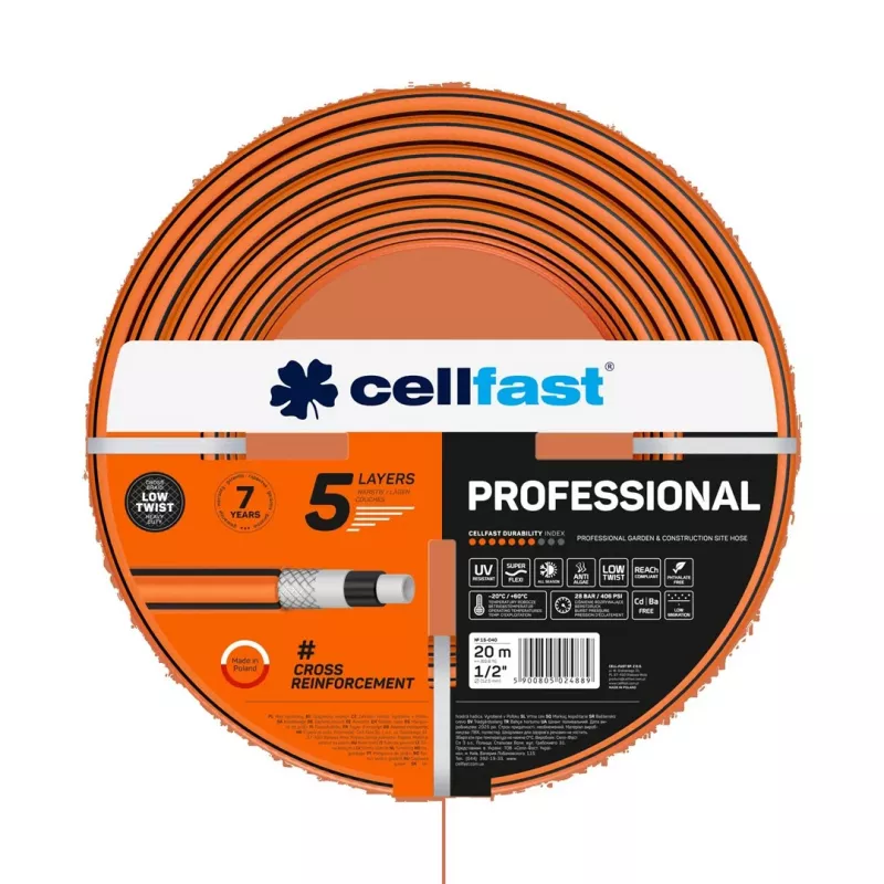 CELLFAST Professional Garden Hose 3/4 inch 50m Yellow