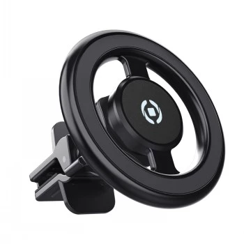 CELLY GHOSTMAGPRO „MagSafe“ laikiklis automobiliui – magnetinis tvirtinimas prie ventiliacijos angos, 360° sukimasis, juodas (GHOSTMAGPROBK)