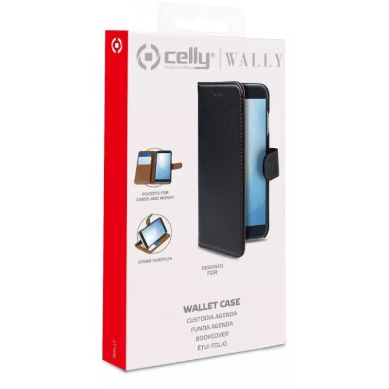 CELLY WALLY piniginės dėklas Samsung Galaxy A26 5G, juodas