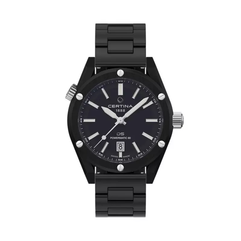 CERTINA DS Action Diver Automatic 43mm Black Dial NATO Strap Men's Watch C041407390510