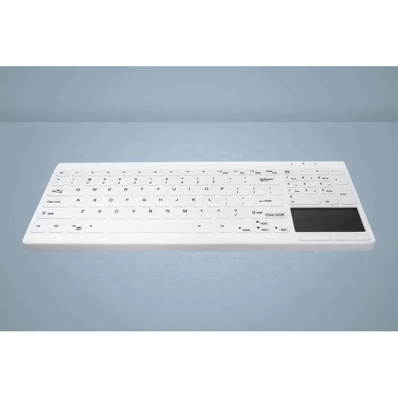 CHERRY Active Key MedicalKey AK-C7412 Wired USB Keyboard German QWERTZ Layout White Disinfectable IP68