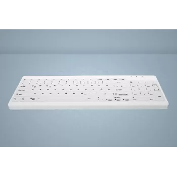 CHERRY Contour Active Key QuickClean AK-C7012 Wired Keyboard, Black, QWERTY, USB, CHERRY SX Scissor Technology, 105 Keys, Slim Design, Disinfectable Surface
