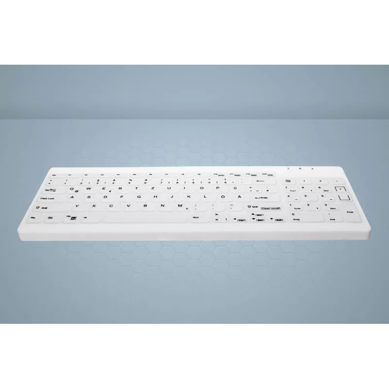 CHERRY Contour Active Key QuickClean AK-C7012 Wired Keyboard, Black, QWERTY, USB, CHERRY SX Scissor Technology, 105 Keys, Slim Design, Disinfectable Surface