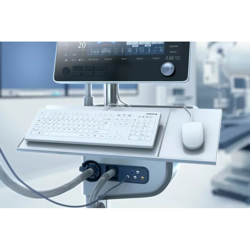 Cherry Contour Active Key QuickClean AK-C8112 medicininė USB klaviatūra - balta