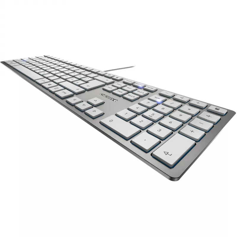 CHERRY KC 6000 SLIM SILVER CORDED KEYBOARD USB FRENCH
