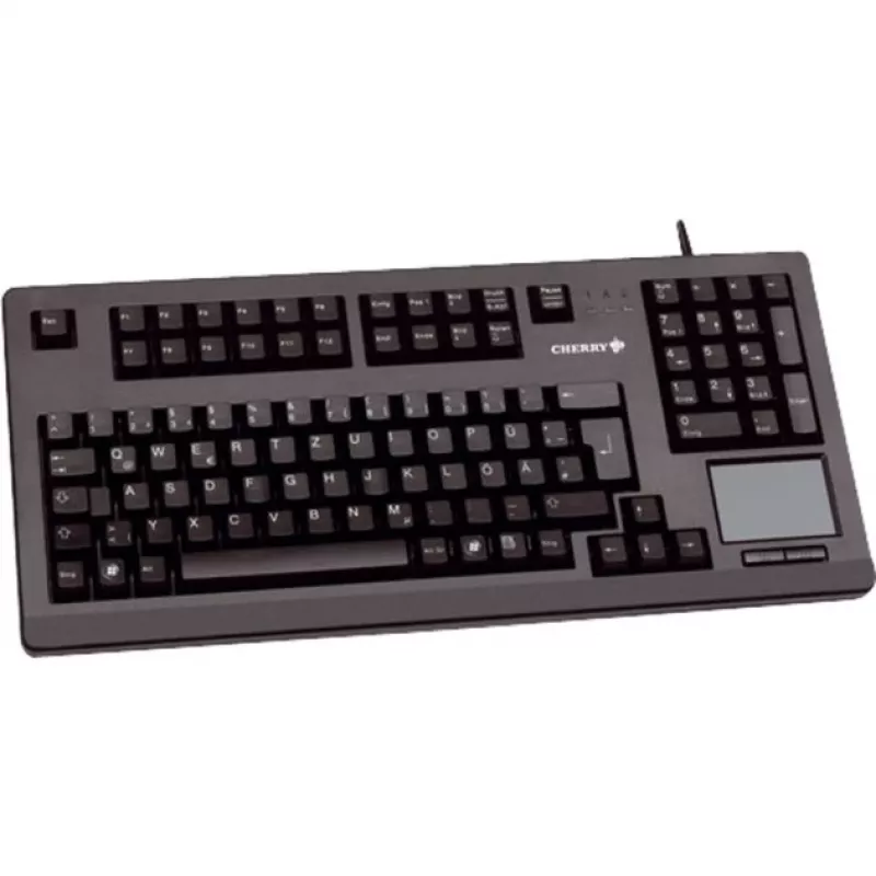 CHERRY MX11900 TouchBoard kompaktiška mechaninė klaviatūra su trackball, USB, US QWERTY, juoda