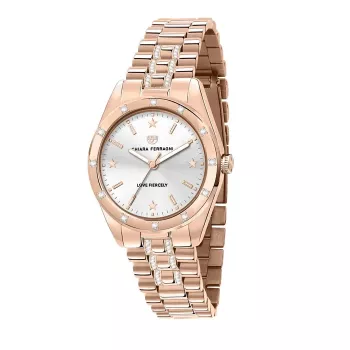 CHIARA FERRAGNI Moteriškas laikrodis Eyelike Quartz Analog R1953100506 - 34 mm sidabrinis nerūdijančio plieno Milano tinklelio apyrankė