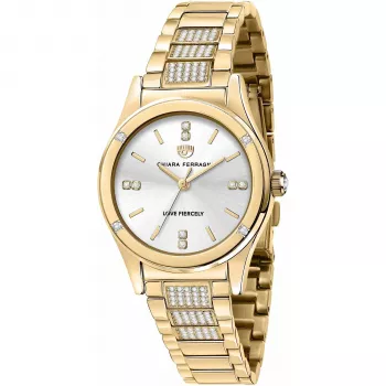 Chiara Ferragni Moteriškas Kvarcinis Analoginis Laikrodis R1953102506 32 mm Sidabrinis Nerūdijantis Plienas Milano Tinklelis