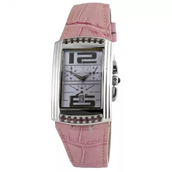 CHRONOTECH CT7018B-02S Moteriškas analoginis kvarcinis laikrodis 30mm balta odinė apyrankė
