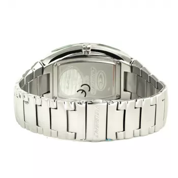 CHRONOTECH CT7065M-02M Vyriškas analoginis kvarcinis laikrodis 36mm nerūdijantis plienas juodas ciferblatas sidabrinė apyrankė