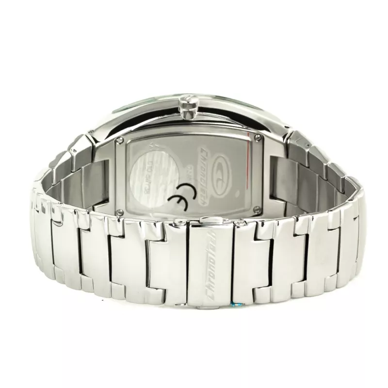 CHRONOTECH CT7065M-02M Vyriškas analoginis kvarcinis laikrodis 36mm nerūdijantis plienas juodas ciferblatas sidabrinė apyrankė