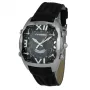 CHRONOTECH MAN CT7677M-02 Analoginis kvarcinis laikrodis 45mm juodas ciferblatas odinis dirželis