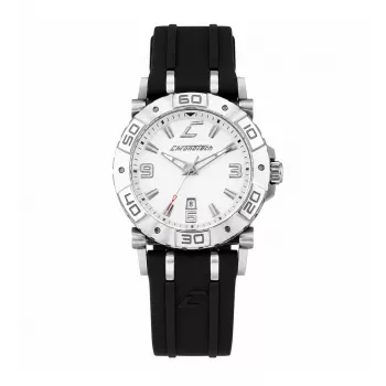 CHRONOTECH Vyriškas RW0038 Analoginis Kvarcinis Laikrodis 39mm Nerūdijančio Plieno Korpusas Juodas Ciferblatas Juodas Odinis Dirželis