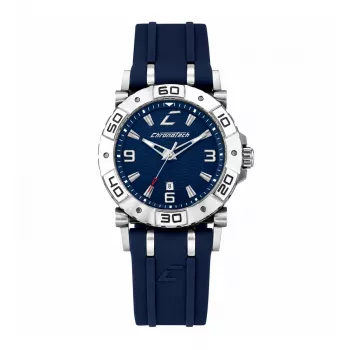 CHRONOTECH Vyriškas laikrodis RW0039 39mm Nerūdijantis plienas Analoginis Kvarcinis Juodas ciferblatas Odinis dirželis