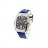 CHRONOTECH Unisex Watch CT7696M-13 (40mm) - Analog Quartz, Stainless Steel, Black Dial, Leather Strap