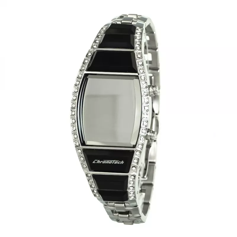 CHRONOTECH Woman CT7122LS-03M Quartz Analog Watch 28mm Silver Stainless Steel