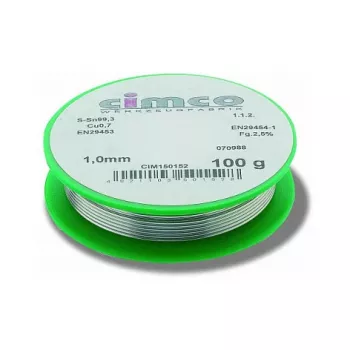 Cimco 150154 Švino neturintys litavimo viela Sn99.3Cu0.7 1,0 mm 250 g DIN EN 29453-4