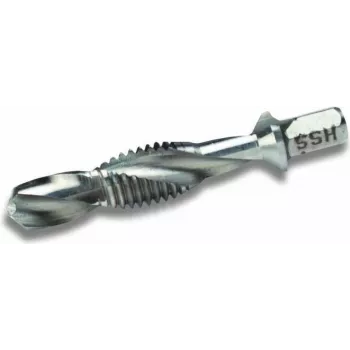 Cimco 207374 Sukamasis grąžtas su šešiabriauniu kotu, 5 mm, spalvotiesiems metalams