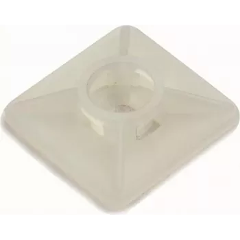 CIMCO kabliukų tvirtinimo pagrindas 27x27 mm natūralus PA66 klijų/sraigtų tvirtinimas kabliukams iki 9 mm 181384