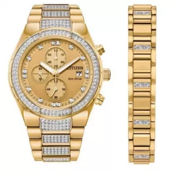 CITIZEN Eco-Drive Chronograph Stainless Steel Watch CA0752-66P 41mm