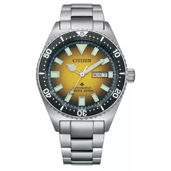CITIZEN Vyriškas automatinis nardymo laikrodis NY0120-52X 41mm Žalias ciferblatas Nerūdijantis plienas