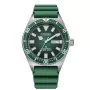 CITIZEN Vyriškas automatinis nardymo laikrodis NY0121-09X 41mm žalias ciferblatas guminis dirželis