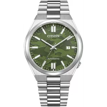 CITIZEN Vyriškas automatinis laikrodis NJ0159-86X 40mm Auksinio atspalvio nerūdijantis plienas Žalias ciferblatas