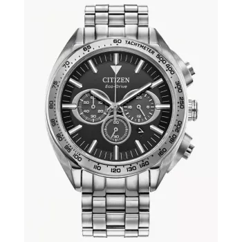 CITIZEN Vyriškas Eco-Drive Chronografinis Laikrodis CA4540-54E 43mm Nerūdijantis Plienas