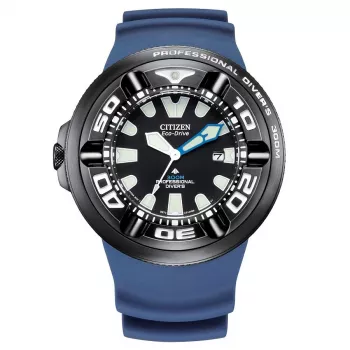 CITIZEN Vyriškas Eco-Drive Nardymo Laikrodis BJ8055-04E 48mm Juodas Ciferblatas Juodas Uretano Dirželis