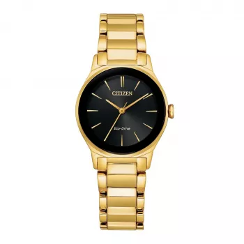 CITIZEN Women's Eco-Drive Watch EM0737-58E 28mm Stainless Steel Diamond Bezel