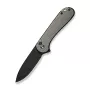 CIVIVI C18062PD-1 Nitro-V Drop Point Flipper peilis, juoda aliuminio rankena, juodas akmens plovimo peiliukas