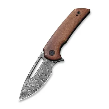 CIVIVI Odium Damascus sulankstomas peilis, 2,65 colio Damascus ašmenys su Drop Point forma, juoda G10 rankena, Liner Lock užraktas, EDC kišeninis peilis, sukurtas Ferrum Forge